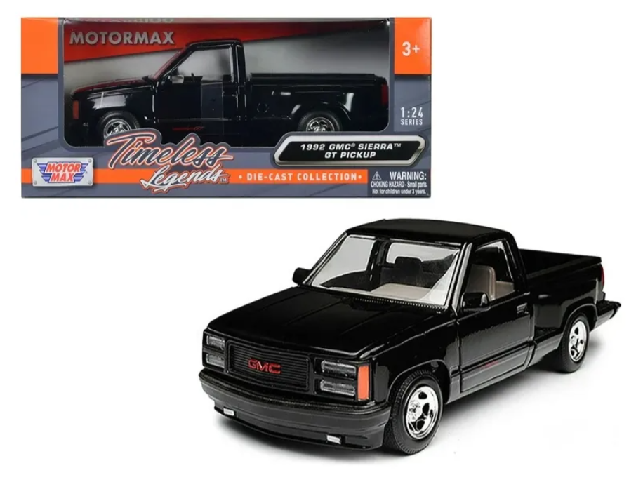 GMC Sierra GT Pick Up 1992 Black 01:24