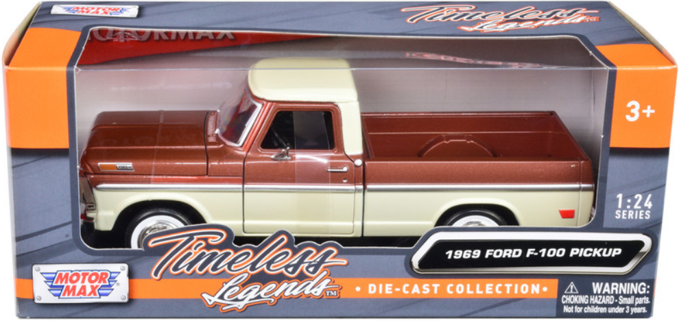 1969 Ford F-100 Pick Up Brown Cream 1:24