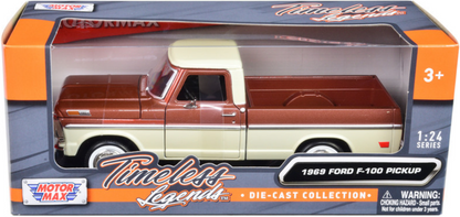1969 Ford F-100 Pick Up Brown Cream 1:24