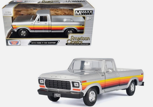 1979 Ford F150 Silver Orange 1:24 Edicion Especial