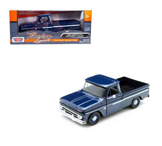 1966 Chevy C10 Fleetside Dark Blue 1:24