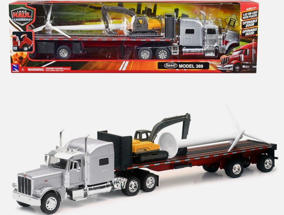 Peterbilt 389 w/ Wind Turbine & Excavator 1:32
