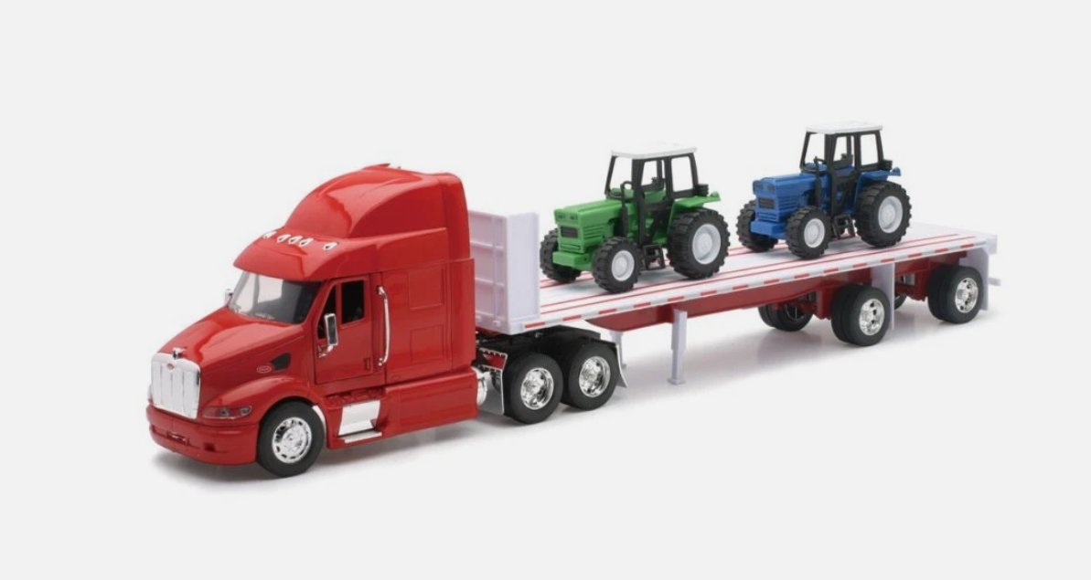 Peterbilt 387 w/ 2PCS Farm Tractor 1:32