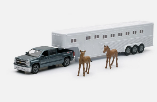 Chevy Silverado w/ Horse Trailer 1:43