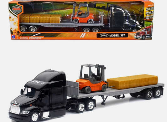 Peterbilt 387 Lowboy Forklift 1:43