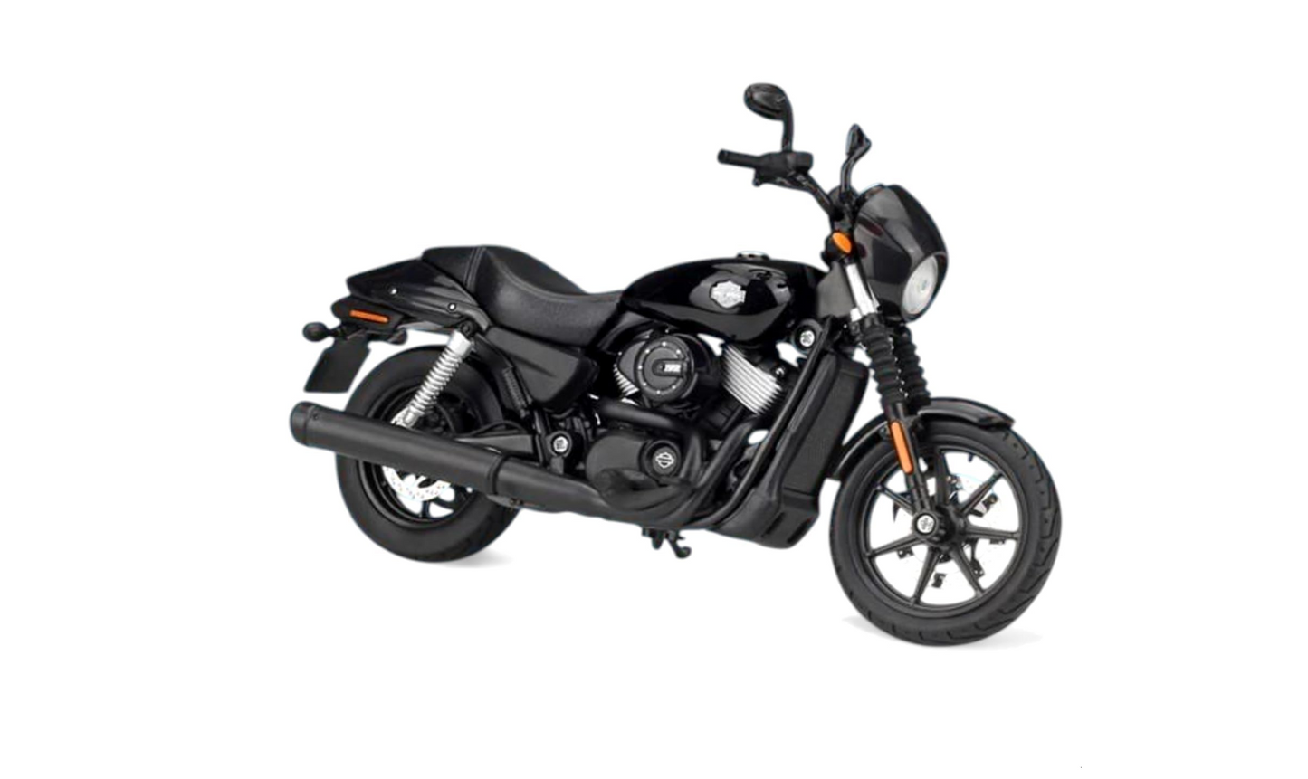 Moto MT 1:12 Harley-Davidson 2015 Street 750 Negra | Motocicleta de Colección