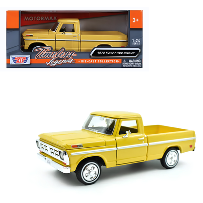 1972 Ford F-100 Yellow 1:24