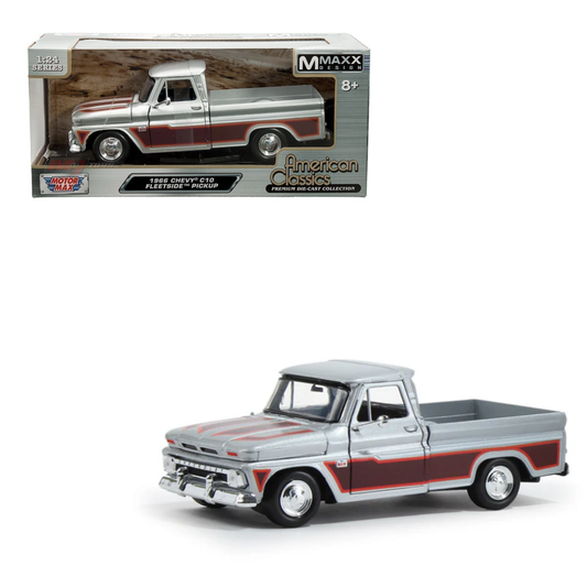 Chevy C10 Silver Orange 1966 01:24