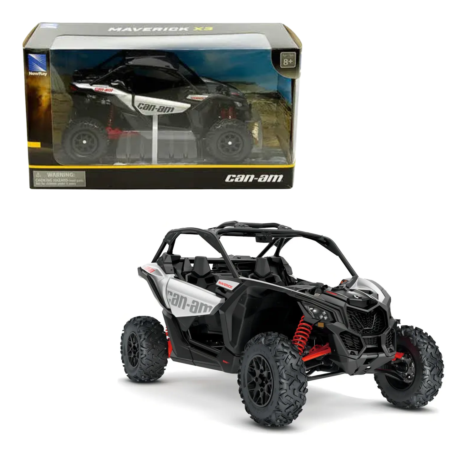 Can Am Maverick X3 Silver escala 1:18