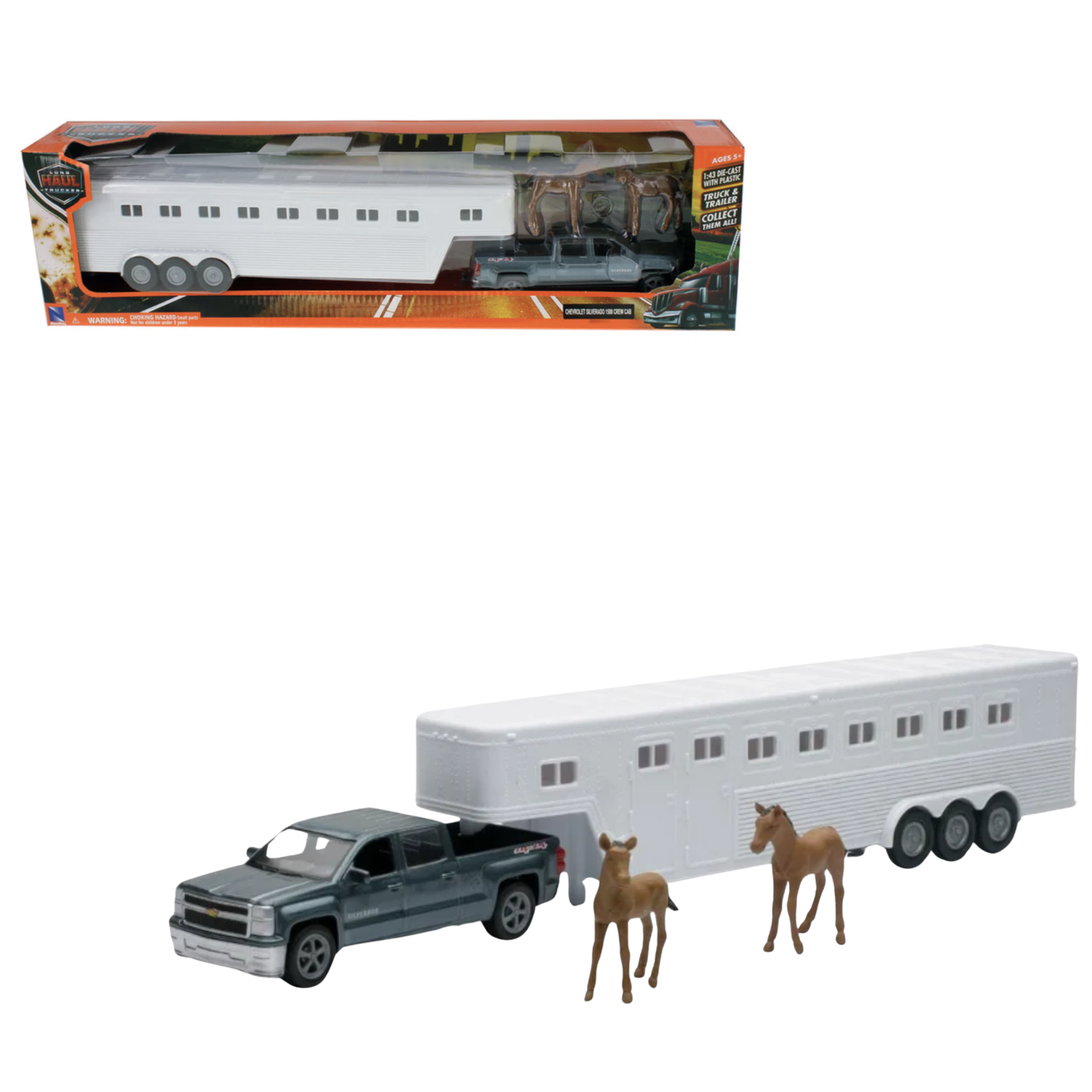 Chevy Silverado w/ Horse Trailer 1:43