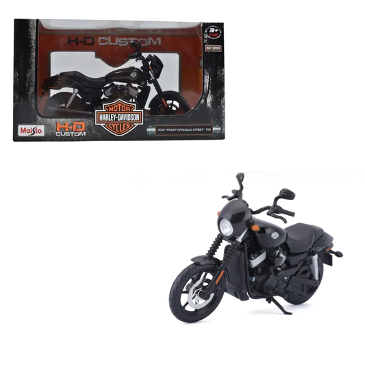 Moto MT 1:12 Harley-Davidson 2015 Street 750 Negra | Motocicleta de Colección